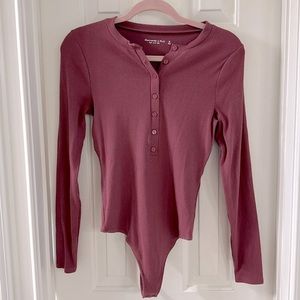 Abercrombie & Fitch Maroon Bodysuit